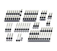 Screws 4 Bikes Juego de tornillos HD V-Rod 02-16 Acero inoxidable negro