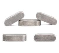 Screws City Llaves paralelas de 14 mm x 9 mm x 30 mm, extremos redondos, eje de transmisión de acero tipo A DIN 6885 tipo A, llave de pluma de acero liso (paquete de 2)