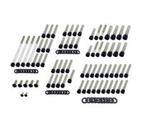 Screws4Bikes Juegos de tornillos HD Dyna y Softail Acero inoxidable negro