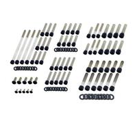 Screws4Bikes Juegos de tornillos HD Dyna y Softail Acero inoxidable negro