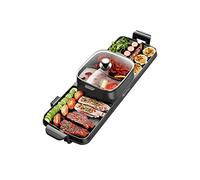 SCRFF - Barbacoa eléctrica para el hogar, multifunción, sartén, doble uso, sin smokeless, barbacoa Hot Pot