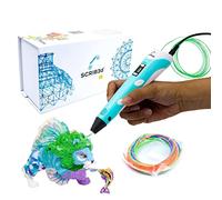 SCRIB3D Bolígrafo de impresión 3D P1 con pantalla - Contiene un bolígrafo 3D, 3 colores de inicio de filamento PLA, un libro de plantilla + guía de proyecto y cargador