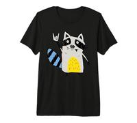 Scribble Art, Dibujo Infantil, Mapache, Guitarra Rock, Gesto Camiseta Premium