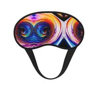 Scribble Art to The Pap - Máscara de dormir satinada con borde negro para una comodidad óptima y bloqueo de la luz