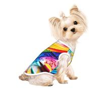 Scribble Art toand Paint - Camiseta sin mangas transpirable para mascotas M para perros pequeños y gatos, suave, ligera y elegante