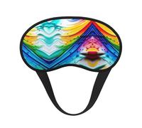 Scribble Art Toand Paints - Máscara para dormir con borde negro satinado para una comodidad óptima y bloqueo de la luz