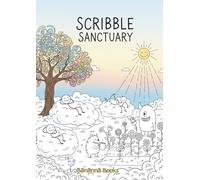 Scribble Sanctuary, hybrid notebook/sketchbook: A4, 130 pages, alternating 8mm ruled/ plain paper, journal, diary, composition book, excercise book, memoir, jotter, project book