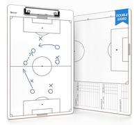 Scribbledo Tabla de entrenamiento de borrado en seco de fútbol de 15 x 9 pulgadas, portapapeles de fútbol para entrenadores, equipo de entrenamiento de fútbol, accesorios tácticos, tablero de campo,