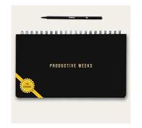 Scribbles That Matter 2025 weekly planner spiral bound (Undated) + Free Pen! | Your Daily weekly monthly productivity planner with habitpara trabajo de oficina | 55 Weeks (29x17.2”)