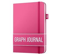 Scribbles That Matter - A5 Cuadriculado páginas Libreta - Cuaderno Diario Notebook - 150 páginas (5.75" x 8.25") 120gsm papel grueso, Cuero vegano, Cuaderno de notas para adultos - Rosa