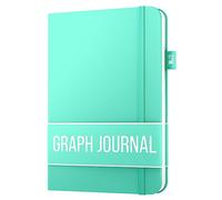 Scribbles That Matter - A5 Cuadriculado páginas Libreta - Cuaderno Diario Notebook - 150 páginas (5.75" x 8.25") 120gsm papel grueso, Cuero vegano, Cuaderno de notas para adultos - menta