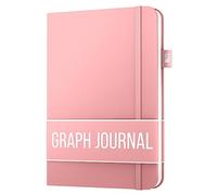 Scribbles That Matter - A5 Cuadriculado páginas Libreta - Cuaderno Diario Notebook - 150 páginas (5.75" x 8.25") 120gsm papel grueso, Cuero vegano, Cuaderno de notas para adultos - rosa pastel