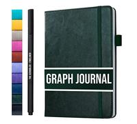 Scribbles That Matter - A5 Cuadriculado páginas Libreta - Cuaderno Diario Notebook - 200 páginas (5.75" x 8.25") 120gsm papel grueso, Cuero vegano, Cuaderno de notas para adultos - Botella verde