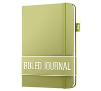 Scribbles That Matter - A5 Forrado Libreta - Cuaderno con rayas - Diario Notebook - 150 páginas (5.75" x 8.25") 120gsm papel grueso, Cuero vegano, Cuaderno de notas para adultos - Pera