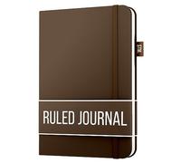 Scribbles That Matter - A5 Forrado Libreta - Cuaderno con rayas - Diario Notebook - 150 páginas (5.75" x 8.25") 120gsm papel grueso, Cuero vegano, Cuaderno de notas para adultos - Marrón