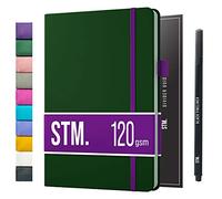 Scribbles That Matter Bullet Dotted Journal a5 + Bolígrafo gratis! - Su cuaderno de puntos de 120 g/m², papel grueso a prueba de sangrado con 200 páginas para el trabajo (5,75 x 8,5), Botella verde