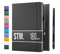 Scribbles That Matter Bullet Dotted Journal a5 + Bolígrafo gratis! - Su cuaderno de puntos de 160 g/m², papel grueso a prueba de sangrado con 150 páginas para el trabajo (5,75 x 8,5), Carbón