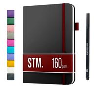 Scribbles That Matter Bullet Dotted Journal a5 + Bolígrafo gratis! - Su cuaderno de puntos de 160 g/m², papel grueso a prueba de sangrado con 150 páginas para el trabajo (5,75 x 8,5), Charcoal