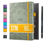 Scribbles That Matter Bullet Dotted Journal a5 + Bolígrafo gratis! - Su cuaderno de puntos de 160 g/m², papel grueso a prueba de sangrado con 150 páginas para el trabajo (5,75 x 8,5), gris