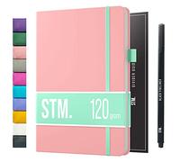 Scribbles That Matter Bullet Dotted Journal B5 + Bolígrafo gratis! - Su cuaderno de puntos de 160 g/m², papel grueso a prueba de sangrado con 200 páginas para el trabajo (7 x 10), Rosa pastel