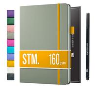 Scribbles That Matter Bullet Dotted Journal B5 + Bolígrafo gratis! - Su cuaderno de puntos de 160 g/m², papel grueso a prueba de sangrado con 150 páginas para el trabajo (7 x 10), Gris