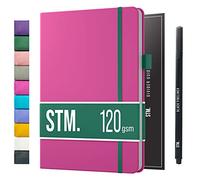 Scribbles That Matter Bullet Dotted Journal B5 + Bolígrafo gratis! - Su cuaderno de puntos de 160 g/m², papel grueso a prueba de sangrado con 200 páginas para el trabajo (7 x 10), Rosa