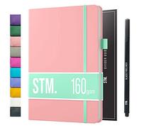 Scribbles That Matter Bullet Dotted Journal B5 + Bolígrafo gratis! - Su cuaderno de puntos de 160 g/m², papel grueso a prueba de sangrado con 150 páginas para el trabajo (7 x 10), Rosa pastel