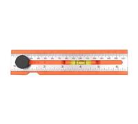 Scribing Ruler, Woodworking Ruler, Guía ajustable con ángulo Marking 15-90 grados para diseño de calibre portátil