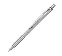 Scrikss Graph X Portaminas con punta retráctil - Plata 0.7 | Cuerpo metálico niquelado con forma hexagonal para evitar que ruede sobre la mesa