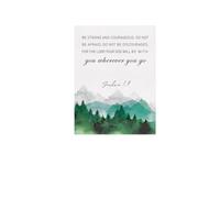 Scripture Gift for Him - Be Strong & Courageous Canvas Print Joshua 1:9, Christian Wall Art for Home Office, Inspirational Decor (Framed,12x18inch(30x45cm))