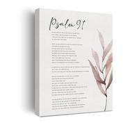 Scripture Wall Art Psalm 91 Canvas Print Inspirational Christian Decor Gift for Him Her Home Office(Unframed,12x18inch(30x45cm))