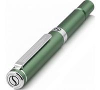 Scriveiner Bolígrafo Rollerball EDC Verde de Lujo, Impresionante Bolígrafo de Bolsillo con Acabado Cromado, Recambio Schmidt Alemán, Buen Regalo, Elegante Set de Bolígrafo de Diseño para Oficina
