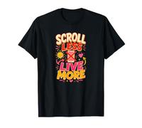 Scroll Less Live Más Humor introvertido Camiseta