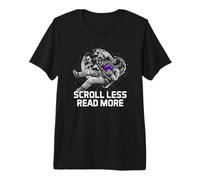 Scroll Less Read More - Literatura para Amantes de los Libros Camiseta Premium