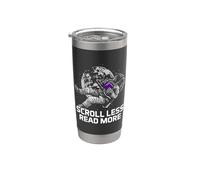 Scroll Less Read More - Literatura para amantes de los libros Vaso térmico de acero inoxidable de doble pared