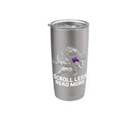 Scroll Less Read More - Literatura para amantes de los libros Vaso térmico de acero inoxidable de doble pared