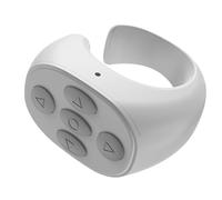 Scrolling Ring, Video Remote Shutter, Handset Camera Shutter, Wireless Page Turner Clicker for Taking Photos, Reading E-Books, Watching Videos, 1,46 x 0,71 x 1,3 pulgadas, Black, White