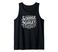 Scrooge y Marley Londres, Inglaterra, Blanco Print Camiseta sin Mangas