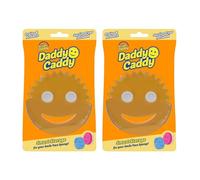Scrub Daddy Caddy - Soporte para Estropajo con Ventosa, Soporte para Esponja, Organizador Fregadero de Cocina, Almacenamiento Inteligente para Estropajos Scrub Daddy y Mommy Paquete de 2
