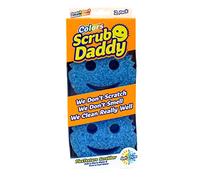 Scrub Daddy Colors Estropajo Cara Sonriente Limpieza Anti-Rayaduras, Esponja Lavable Antibacteriana y Reutilizable para Cocina y Baño, Tecnología Flextexture - Azul, Paquete de 2