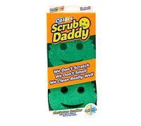 Scrub Daddy Colors Esponja, Estropajo Cara Sonriente Limpieza Anti-Rayaduras, Esponja Lavable Antibacteriana y Reutilizable para Cocina y Baño, Tecnología Flextexture - Verde, Paquete de 2