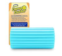 Scrub Daddy Damp Duster, Esponja Mágica Atrapapolvo, Plumero para Limpiar Persianas Venecianas y de Madera, Ventilaciones, Radiadores, Zócalos, Espejos y Telarañas - Atrapa Polvo - Azul