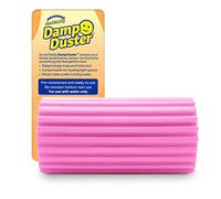 Scrub Daddy Damp Duster, Esponja Mágica Atrapapolvo, Plumero para Limpiar Persianas Venecianas y de Madera, Ventilaciones, Radiadores, Zócalos, Espejos y Telarañas - Atrapa Polvo - Rosa