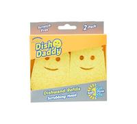 Scrub Daddy Dish - Daddy Dish Wand, Estropajo con Mango - Cabezales de Repuesto Compatibles con el Cepillo de Limpieza de Platos con Dispensador de Jabón - 2 Cabezas de Repuesto