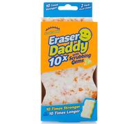 Scrub Daddy Eraser Daddy 10x, Paquete de 2 | Esponja Magica, Borrador Magico Limpiador de Paredes Doble Cara para Fregar, Esponjas de Limpieza Multiusos, Eliminador de