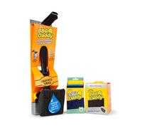 Scrub Daddy Paquete de barbacoa - BBQ Daddy con recambio + acero Scour Daddy (2 unidades) - Rascador de parrilla sin cerdas + cepillo para fregar - Corta la acumulación carbonizada con un poder de