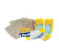Scrub Daddy Paquete de Esponja y Toalla húmeda, 4 esponjas para Quitar el Polvo y 4 Toallas húmedas para Limpiar y pulir persianas, zócalos, Muebles y más (Paquete de 8 Piezas)