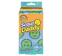 Scrub Daddy Scour Daddy, Paquete de 3 | Estropajo Cocina Limpieza, Almohadilla de Fregar Resistente para Limpiar Platos, Alternativa a los Estropajos MetÃ¡licos para