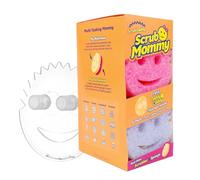 Scrub Daddy Scrub Mommy 6 Unidades + Daddy Caddy - Esponja Multiusos para Platos sin arañazos + Soporte de Esponja - Sin BPA y Fabricada con Espuma de polímero - Esponja de Cocina Resistente a Las