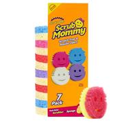 Scrub Daddy Scrub Mommy - Esponjas de Cocina para Platos y derrames de Limpieza, Esponja de Doble Cara para Limpieza, Paquete a Granel Multicolor, Resistente a Manchas y olores (7 Unidades)